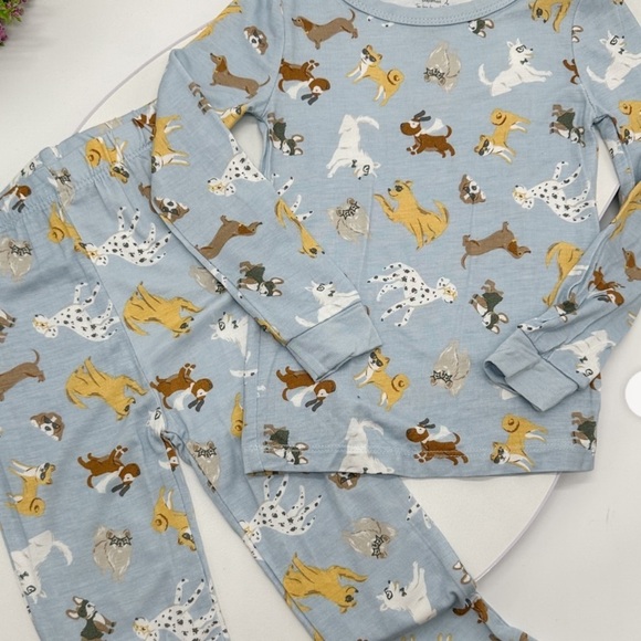 milkberry Other - Milk berry puppy print Kids Pajamas with Dog Print - Blue 18 M